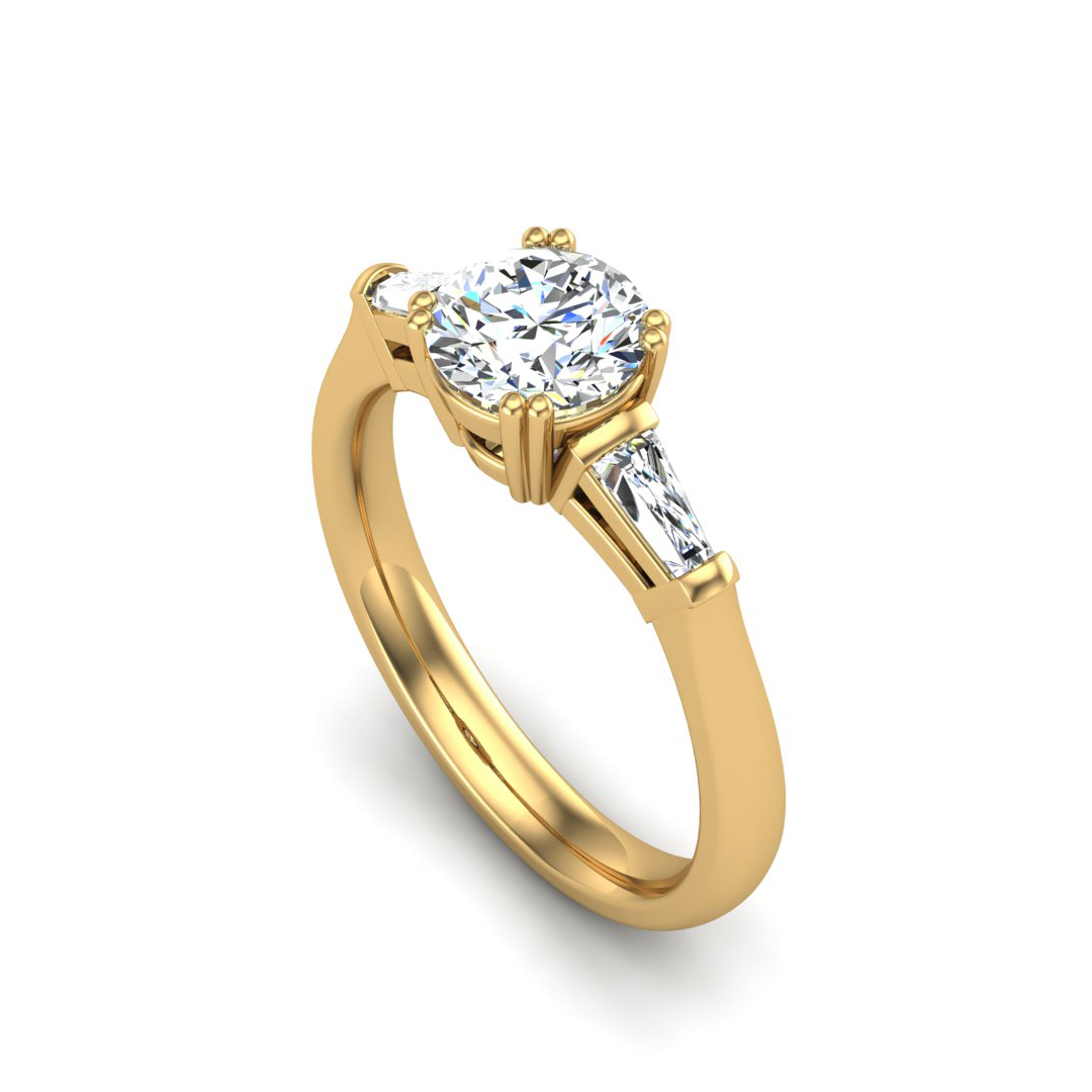 Brooklyn 3 Stone Engagement Ring